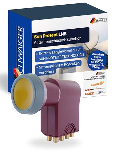 SCHWAIGER Octo LNB digital Sun Protect I Low Noise Blockconverter für 8 Teilnehmer I ohne...