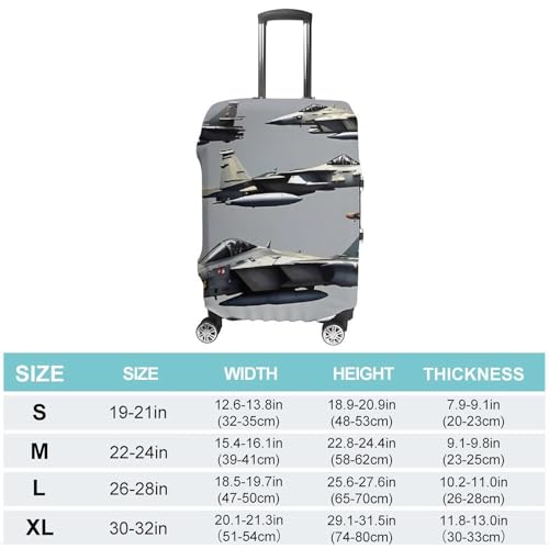 Carry on Luggage Cover Aircraft Fighter Jets Suitcase Covers for Luggages Tsa Approved Travel Luggage Sleeve Protector Elastic Suitcase Protector Anti-Scratch Washable Fits 19-30 Inch Case -M2