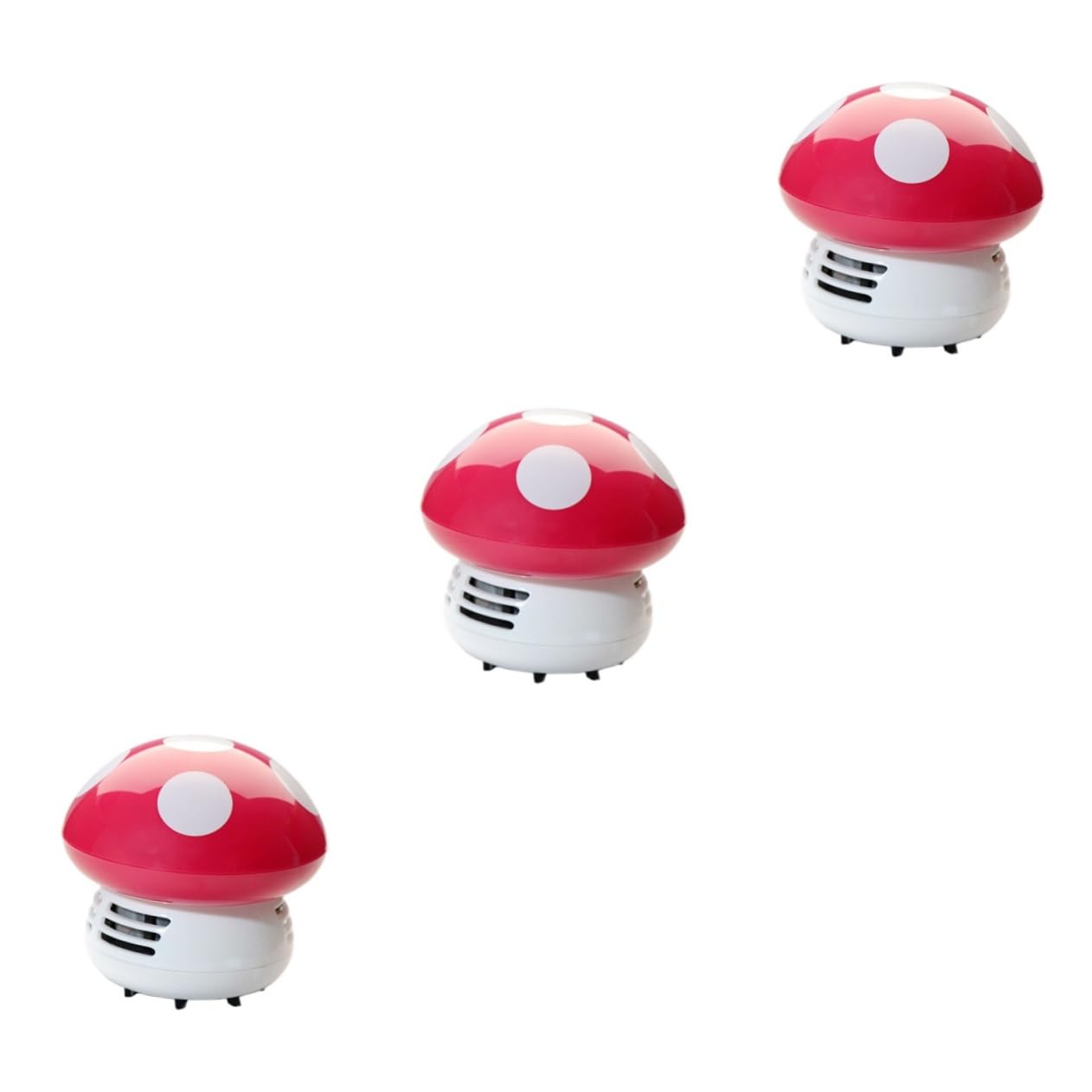 PRETYZOOM 3pezzi Mini Aspirapolvere Portatile Ricaricabile Usb Per Scrivania Pulitore e Silenzioso e Rosa