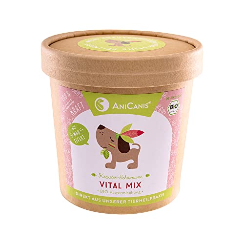 AniCanis Bio Vital Mix für Hunde - Multi-Vitamine & Superfood vom Tierheilpraktiker - Mineralien - Futterzusatz Nahrungsergänzung - 150g