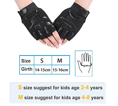 Kids Road Bike Gloves Half Finger Mtb Cycling Gloves Roller Skating Mitten Breathable Anti Slip Shock Absorbing Workout Gloves Short Sports Gloves Fingerless Riding Fishing Golf Gloves For Boys Girls #TOP4