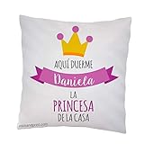 Cojín infantil Aquí duerme la princesa de la casa. Ideal p