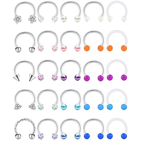 JFORYOU 16G Stainless Steel Septum Piercing Cover