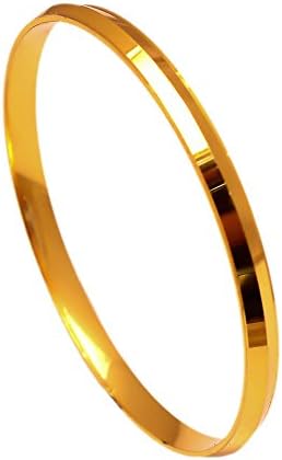 Jewar Mandi Bracelet Men's 2.8, 2.10 & 2.12 Inches One Two Gram Gold Plated Kada Jewelry 7450