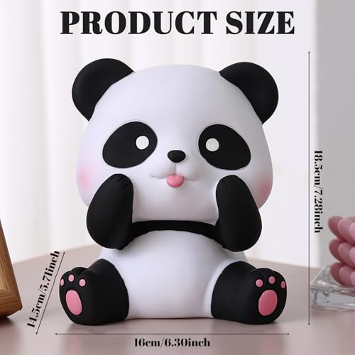 Tirelire pour enfants grande fente panda 18x15 stockage monnaie
