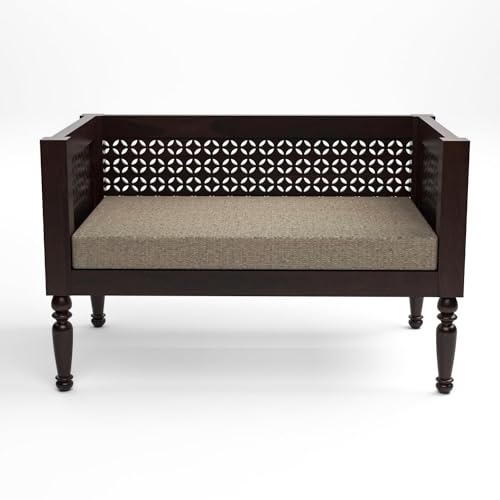 Image of Sheesham Solid Wood 7 Seater Sofa Set for Living Room(7 Seater) (Walnut1)