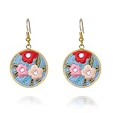 Ctctoo Embroidered Earrings for Women | Gold Dangle & Drop Earrings for Gift Jewelry| Trendy, Fashionable, and Unique Design (C02)