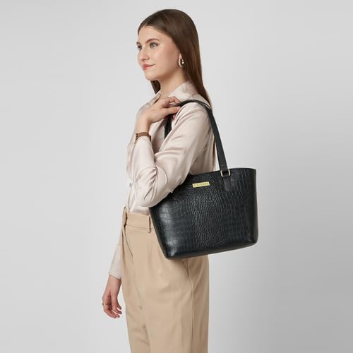 Image of Caprese York Medium Tote Bag for Women | Stylish, Durable, Multi-Compartment Design for Work, Travel, Shopping | Large Capacity, Comfortable Straps, Ideal for Tab & Essentials