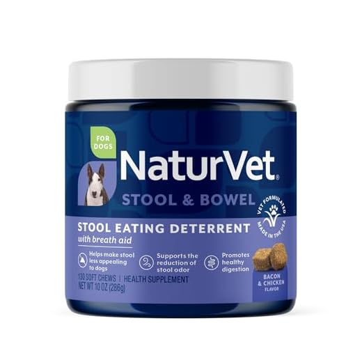 NaturVet Coprophagia Sgabello Deterrente per Il respiro per Cani, 130 ct Soft Chews, Made in USA