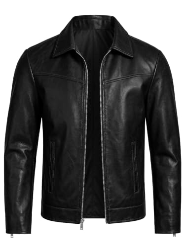 Runcati Mens Faux Leather Jacket