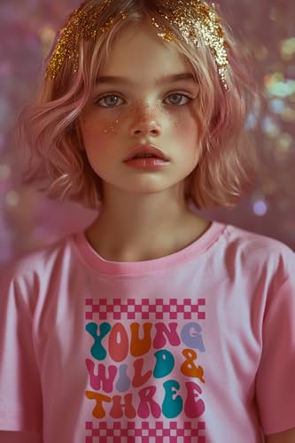 Image of Toddler Girls 3rd Birthday Shirts for Girls 3 Years Old Outfit for Party Tshirt