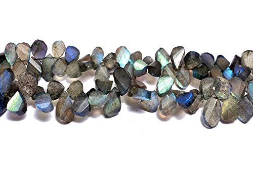 Labradorite briolettes torsadées pierres naturelles pour bijoux d'été et tenues de soirée