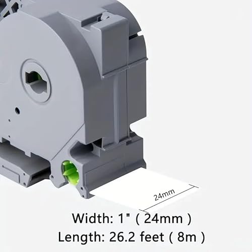 Fita Refil Compatível TZ-251 Tze-251 Branca 24mm para Rotulador Brother PT-D600 PT-E500 PT-E550W PT-
