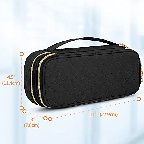 Image of Damero Double Layer Stethoscope Case Compatible with 3M Littmann /ADC /Omron Stethoscope, Stethoscope Carrying Case Travel Bag for Nurse Accessories, Black