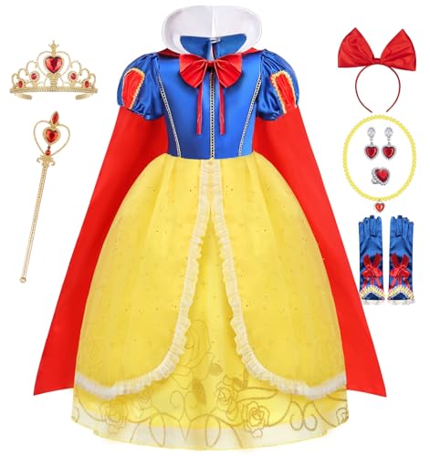 Disfraz princesa para niñas 7-8 años capa corona