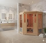 CONCEPT USINE | Cabine Sauna Infrarouge 3-4 Places en Bois Hemlock | Chaleur Sèche Écono...