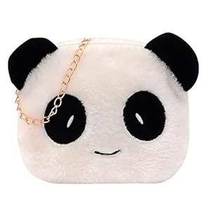 Stakee Kinder Umhängetasche Cartoon Panda Tasche Plüsch Umhängetasche Kleintiertasche Cartoon Umhängetasche für Mädchen Kinder