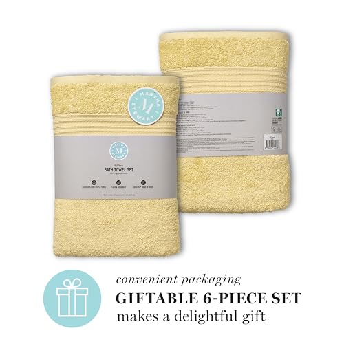 MARTHA-STEWART-Egyptian-Cotton-Bath-Towels-Set-6-Piece-2-Bath-Towels-2-Hand-Towels-2-Washcloths-Absorbent-Bathroom-Towels-Bathroom-Essentials-Butter MARTHA STEWART Egyptian Cotton Bath Towels Set 6 Piece 2 Bath Towels 2 Hand Towels 2 Washcloths Absorbent Bathroom Towels Bathroom Essentials Butter