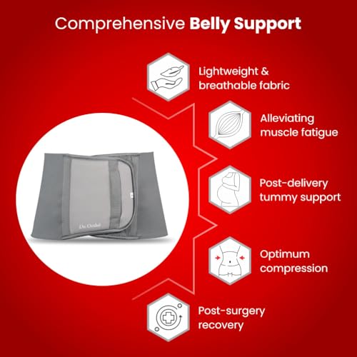Image of Dr.Ortho Abdominal Belt for Women, Post C-Section Surgery, Maternity Waist Support After Delivery, Belly Support Belt Grey (3XL)