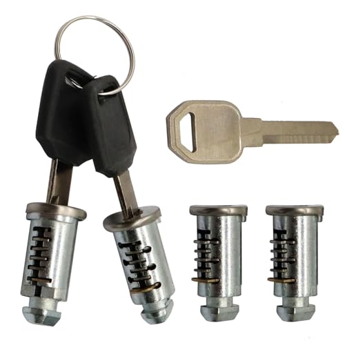 4 Pack Lock Cores for Thule Compatible with Thule Rack Core, Key Cylinder for Bike Rack Lock, Roof Cargo Lock, Roof Rack Locks, Cross Bars, Towers, Ski Rack and More