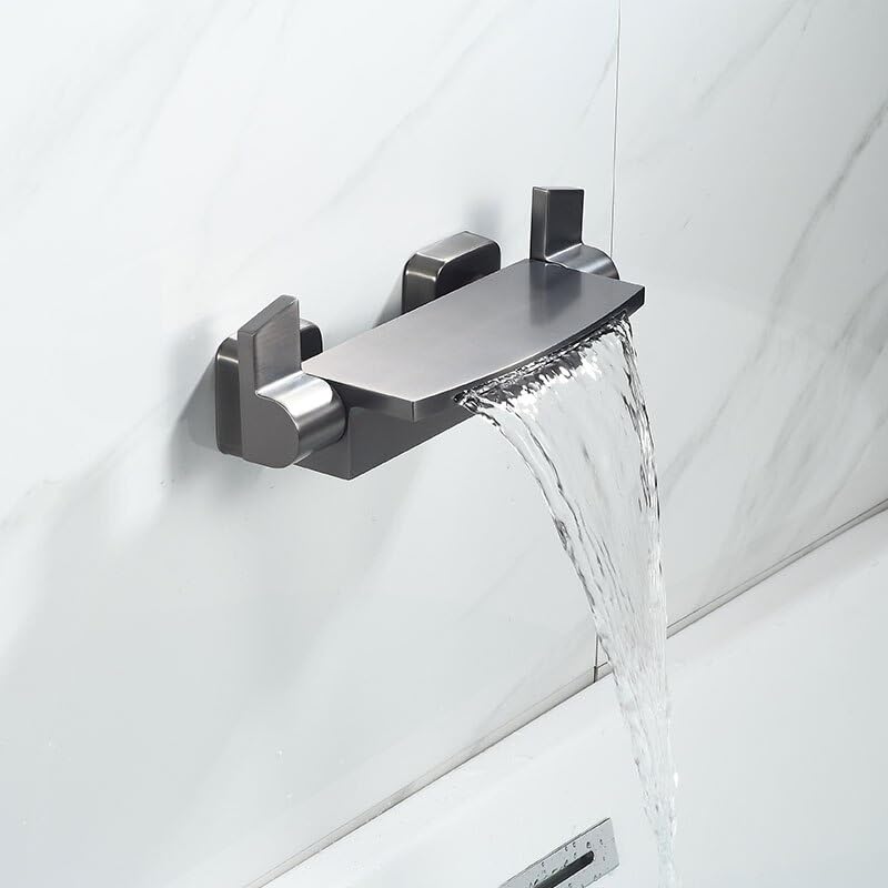 Robinet mitigeur de baignoire de douche en or et noir mat haut de gamme HSL10H