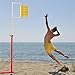 LANBVIELT Vertical Jump Measurement Tool Floor-Standing Vertical Jump Tester, Adjustable Height Vertical Jump Measuring Trainer, Used for Volleyball Outdoor (Yellow, 5.6-11.8ft)
