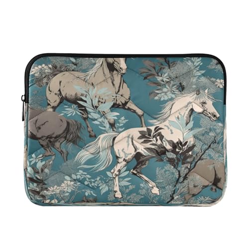 Funda para Laptop de 13-14 Pulgadas Horses and Flowers miniatura 1