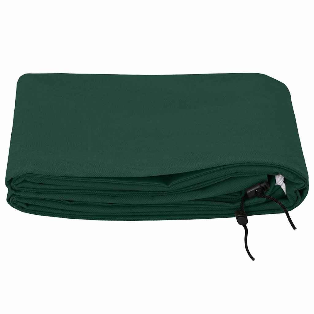 Copertura antigelo per piante in tessuto non tessuto con cerniera, 1 pezzo, verde, 1,55 x 1,55 m, riutilizzabile, con coulisse, per piante da esterno