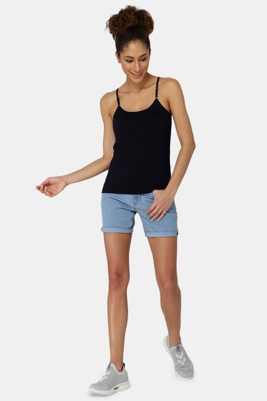 Image of Intimacy Cotton Camisole for Women with Adjustable Spaghetti Straps Comfortable Everyday Wear Camisole Slip for Women