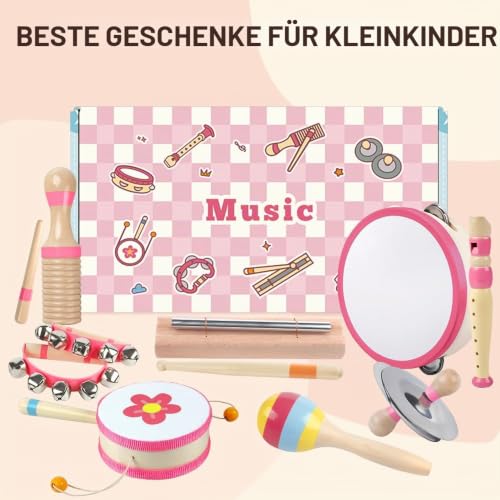 Musikinstrumente für Kleinkinder 1 2 3-jährige Mädchen, Baby Montessori Holzspielzeug für Kinder von 1-3 Jahren… – Ansicht 6