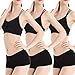 Produktbild Libella 3er Pack Damen Sport-BH Bustier Soft Spaghetti Schulterträger Überkreuzte Träger Gepolsterte Cups entfernbar Ohne Bügel 3749 Schwarz +Grau+Pink Gr. L/XL