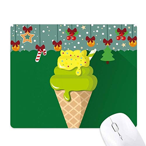 Tapis de souris vert matcha imprimé glace tapis de bureau ordinateur en caoutchouc