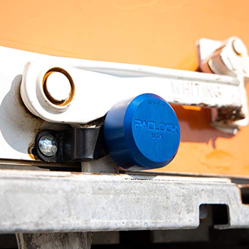 Image of PACLOCK's UCS-84A Roll Up Door Lock, High Performance 6-Pin Cylinder, One Lock Keyed to a Number U-Pick! w / 2 Keys, Blue Anodized Aluminum
