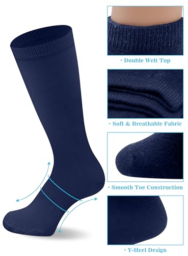 Duufin 8 Pairs Baseball Soccer Softball Football Socks for Youth Men Women Unisex Knee High Athletic Socks3