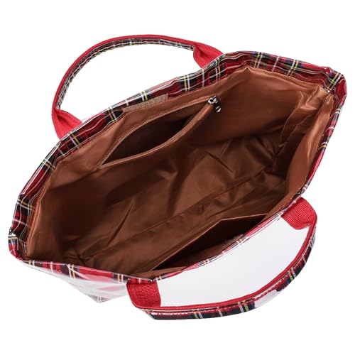 Image of PVC Tote Bag for Women Waterproof Plastic Jelly Tote Letter Print Hobo Handbag for Travel, Gift