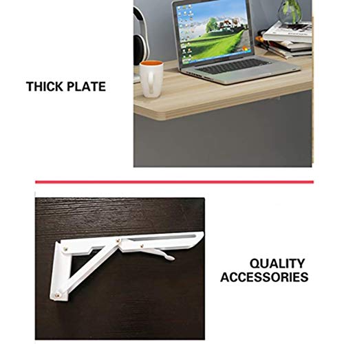 Table murale pliante à abattant et bureau d'ordinateur suspendu en bois