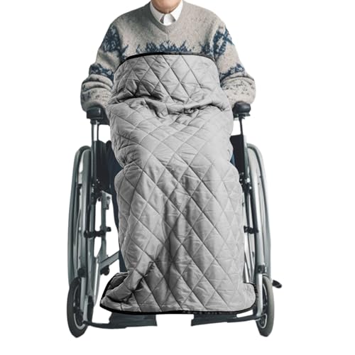 LPRYAO Rollstuhl Decke | Winter Dreilagige Verdickte Warme Erwachsene Rollstuhldecke Beindecke Kniedecke | Decke für Rollstuhlfahrer | Universelle Passform für Rollstühle (Hellgrau, 44.1 * 49.2inch)