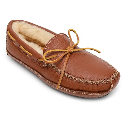 Image of Minnetonka Men's Sheepskin Moose Slipper