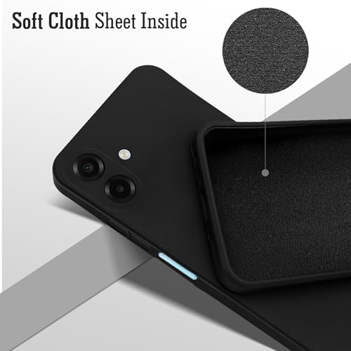 Image of Jkobi Back Case Cover for Samsung Galaxy A07 5G | F70e 5G (Inside Fiber Cloth with Matte Finish Silicone |Black)