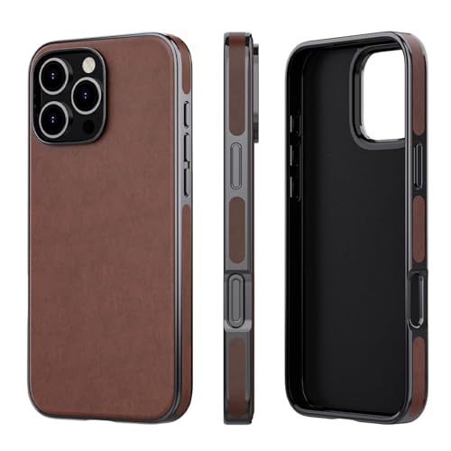 Étui antichoc iPhone 16 Pro marron contre les chutes et rayures