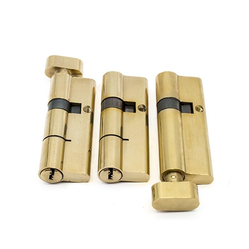 Bombin Cerradura Seguridad Cilindro abierto doble dorado for interior, cerradura de puerta de 100/105/110mm, cerradura de latón extendida, llave extendida, 8 Uds., 1 Uds. Bombin Cerradura(100(35-65))