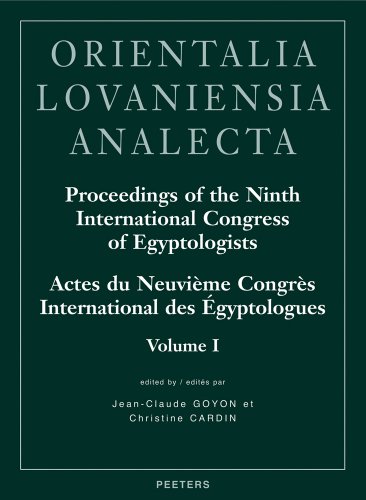 Proceedings of the Ninth International Congress of Egyptologists (Orientalia Lovaniensia Analecta)