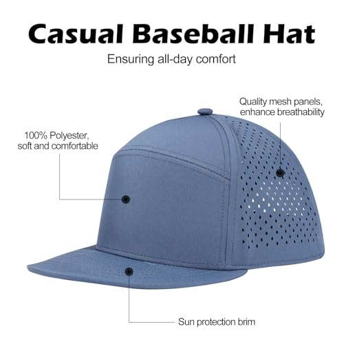 Image of LiuSuper XXL Baseball Cap - Extra Large Flat Brim Snapback 5 Panel Trucker Hat for Big Heads