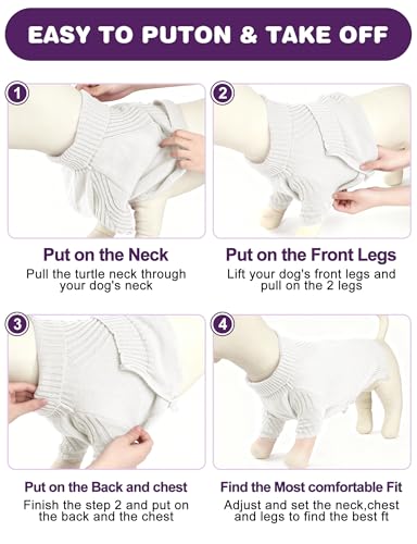 Image of Dog Sweaters for Small Medium Large Dog, Classic Turtleneck Pet Clothes Warm Thermal Doggy Winter Coat, Thick Double Knitting Collar Pullover Cold Weather Puppy Jacket for Indoor & Outdoor Wear