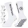 3 pares Calcetines Antideslizantes Futbol,35-38 39-42 43-46 Calcetines Deportivos Antideslizantes Hombre Mujer & Niños, Transpirable Medias Futbol Absorbe Sudor Football Socks para Trekking Running