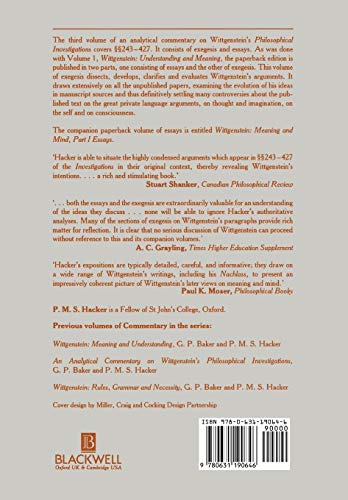 WITTGENSTEIN MEANING & MIND: Meaning and Mind