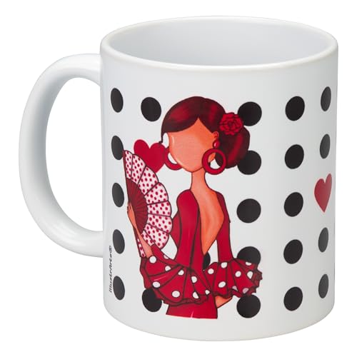 IllustrArte Taza de 350ml – Taza de Cerámica con Diseño de Bailarina de Flamenco – Regalo para Amantes del Baile – Pepa IllustrArte Taza de 350ml – Taza de Cerámica con Diseño de Bailarina de Flamenco – Regalo para Amantes del Baile – Pepa