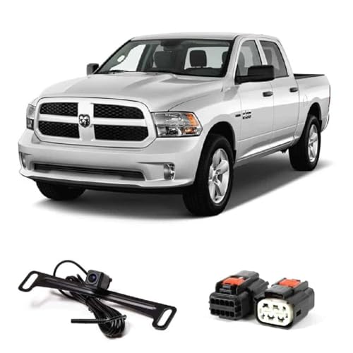 Image of Brandmotion 9002-7453 Dual Mount License Plate Backup Camera with Factory Tailgate Harness For 2017-Current RAM Trucks, Plug & Play Factory Tailgate Harness Connectors