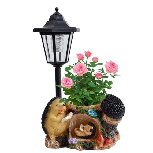 Lanterne pot de fleur solaire pour créer une ambiance de nuit à la ferme