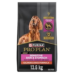 Purina Pro Plan Sensitive Skin & Stomach Dry Dog Food, Salmon & Rice – 13.6 kg Bag